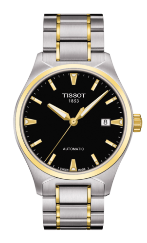 Tissot T-Tempo Automatic Stainless Steel / Yellow Gold PVD / Ivory / Bracelet
